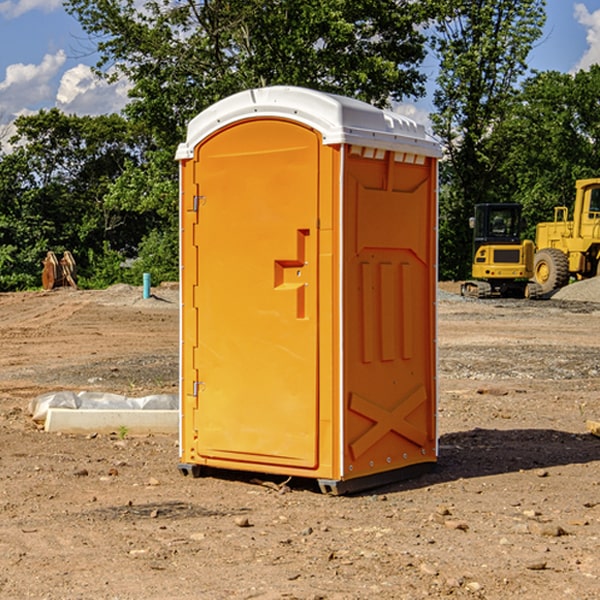 how often are the portable restrooms cleaned and serviced during a rental period in Lutsen MN